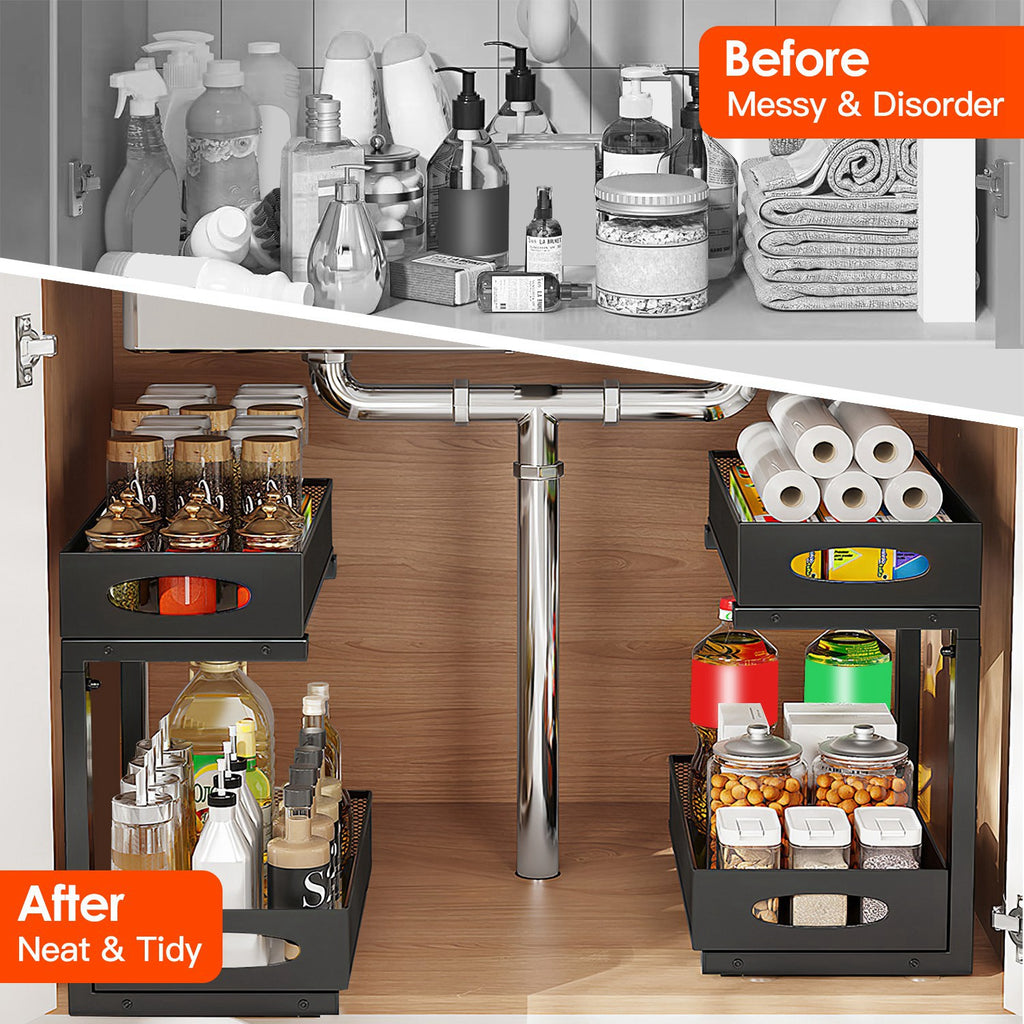 2-Pack Pull-Out Under Sink Organizer