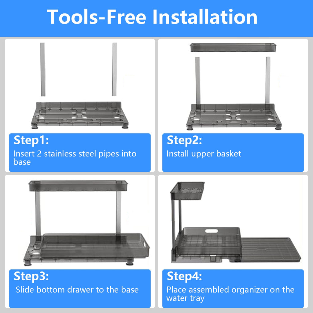 2-Tier Pull-Out Under Sink Organizer (Single)