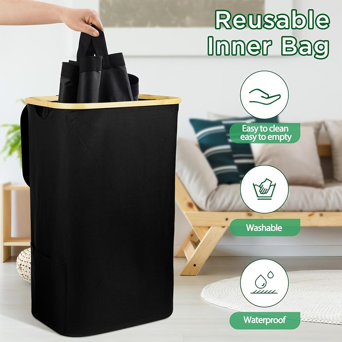 Kitchen  Recyclable Trash Can 26 Gallons Removable Reusable Inner Bag With Lid Bottle Plastic Waste Kitchen Trash Can