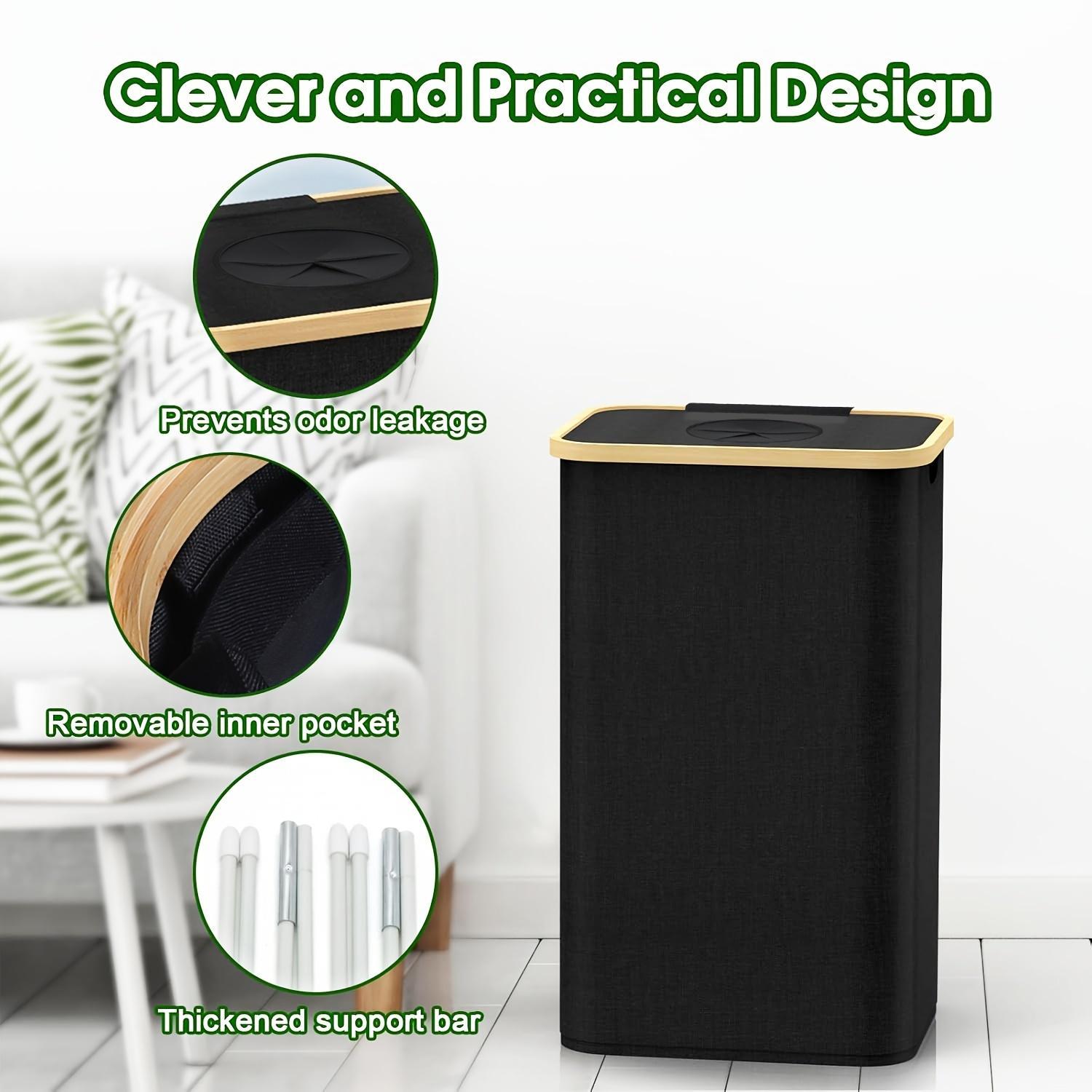 Kitchen  Recyclable Trash Can 26 Gallons Removable Reusable Inner Bag With Lid Bottle Plastic Waste Kitchen Trash Can